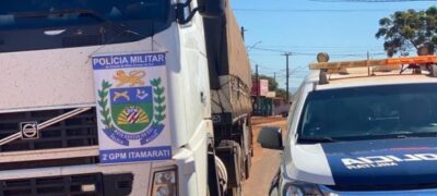 Polícia Militar de Nova Itamarati recupera caminhão roubado que seguia para Ponta Porã