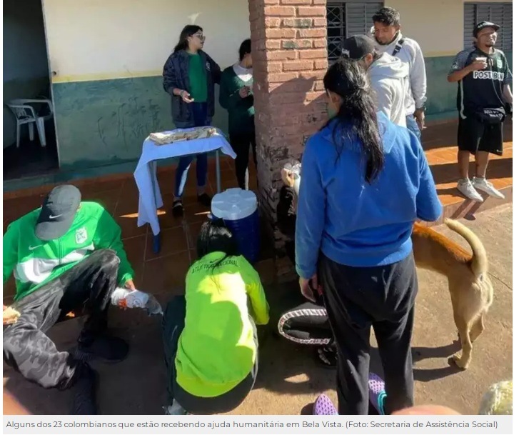 Grupo de 23 colombianos abandonados no Paraguai movimenta Bela Vista
