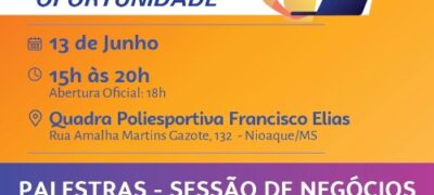 Dia da Oportunidade leva capacitações gratuitas para empreendedores de Nioaque