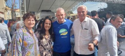 Vereadora Meire Leite, prefeito Neco e executiva do PSDB de Caracol  cumprem agenda em Campo Grande