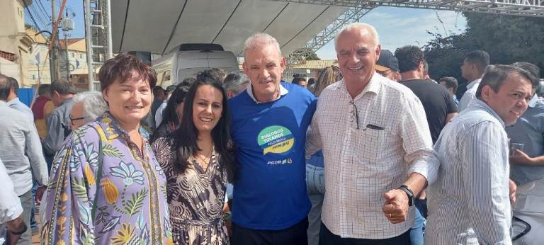 Vereadora Meire Leite, prefeito Neco e executiva do PSDB de Caracol  cumprem agenda em Campo Grande