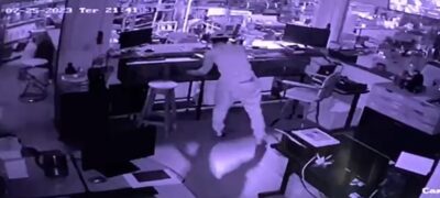 Vídeo: câmera flagra ladrão invadindo loja de material de construção em Bela Vista