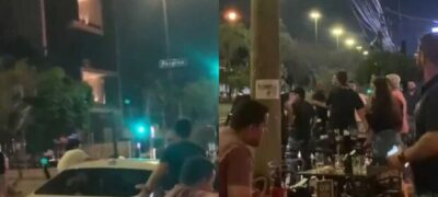 Quebra pau em bar tem até cadeirada em BMW na Afonso Pena (vídeo)