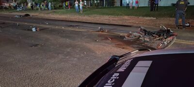 Acidente entre duas motos durante tentativa de ultrapassagem mata dois em Bela Vista