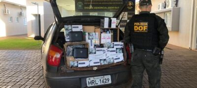 Veículo carregado com mercadorias ilegais é apreendido pelo DOF na MS-379