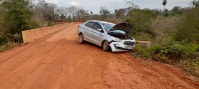Bela Vista: Acidente envolvendo um carro na zona rural 