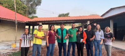 Prefeito Marcelo Pé e lideranças indígenas visitam Escola Municipal Mbo Eroy Tupa I Arandu Renoi em projeto de reconstrução de R$3.1 Milhões