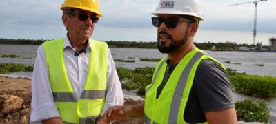 Desenvolvimento: prefeito Nelson Cintra segue acompanhando todas as etapas da construção da ponte sobre o rio Paraguai