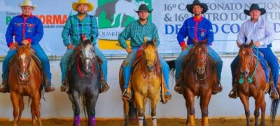 Bela-vistense Matheus Kalife Mendonça e o primeiro Campeão do Potro Futuro de Laço Comprido em Campo Grande