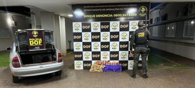 Veículo que seguia com maconha para Campo Grande é apreendido pelo DOF em Nova Alvorada do Sul