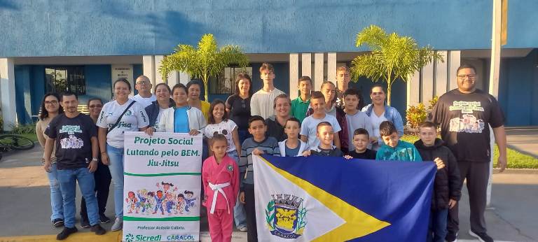 Projeto social lutando pelo bem de jiu-jitsu de Caracol participa do Open Nível Estadual Internacional