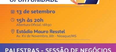 Com capacitações gratuitas, Sebrae/MS e Prefeitura Municipal promovem Dia da Oportunidade em Nioaque