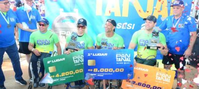 Atletas com deficiência vencem provas de 15 km, com padrinho da Corrida do Pantanal na torcida