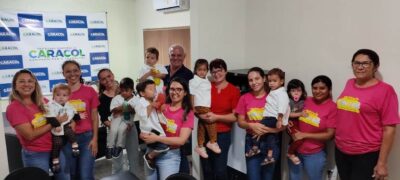 Prefeito Neco e 1ª Dama Duda receberam visita das crianças do CEIM que convidaram para a 1ª Feira de Ciências da Educação Infantil