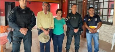 Prefeito Nelson Cintra, recepciona novo Comandante da polícia Militar e o Gestor de Disciplina da EECIM Cláudio de Oliveira