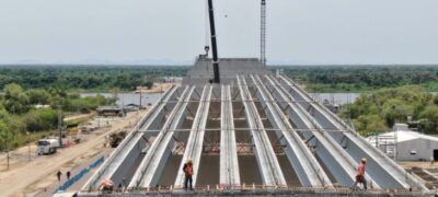Ponte Bioceânica recebe vigas no lado paraguaio e obras têm mais avanços