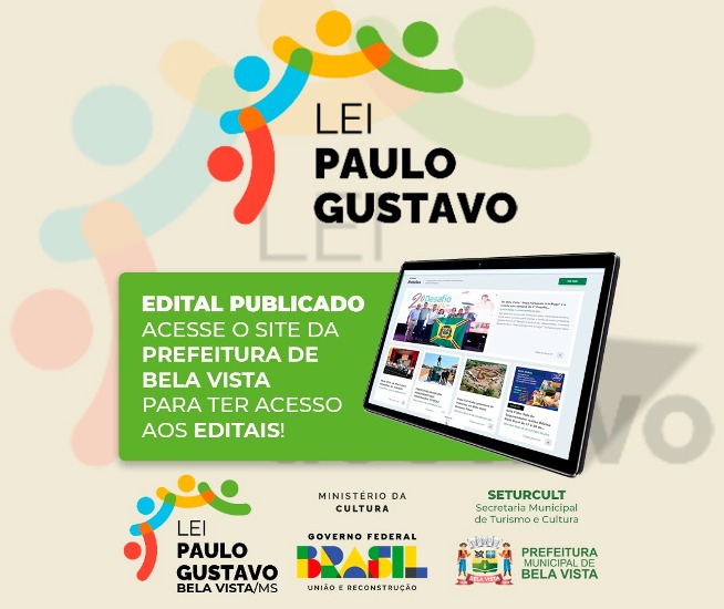 Lei Paulo Gustavo: Bela Vista prorroga inscrições até 8 de dezembro
