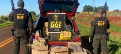 Veículo roubado em São Paulo é recuperado pelo DOF com mais de 600 quilos de drogas em Dourados