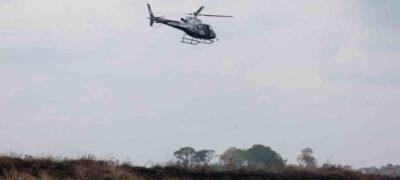 PMA e Grupo de Patrulhamento Aéreo utilizam helicóptero para resgatar animais feridos no Pantanal