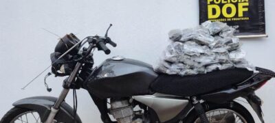 DOF apreende carga milionária em haxixe marroquino que era transporta em moto