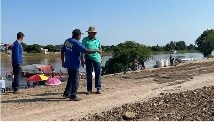 Construção do Porto Geral e obra de revitalização da Orla do rio Paraguai, em Porto Murtinho, seguem em ritmo acelerado