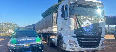 Polícia Militar Ambiental de Mundo Novo recupera caminhão roubado