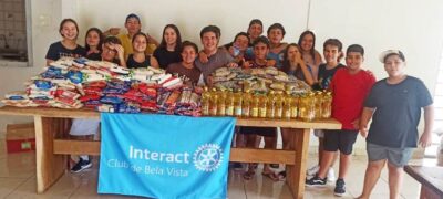 Ação Social: Interact Club Bela Vista faz doação de cestas básicas