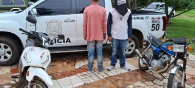 Dois foram presos em Bella Vista Norte por roubo de motocicleta