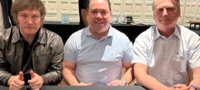 Rodolfo Nogueira e Bolsonaro participam de posse de Milei e reafirmam aliança com o novo presidente