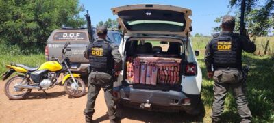 Homem que seguia com mais de 200 quilos de maconha para São Paulo é preso pelo DOF no Assentamento Itamarati