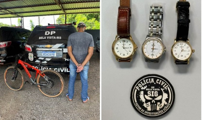 Polícia Civil de Bela Vista esclarece furtos em série e recupera relógio avaliado em mais de R$10.000,00