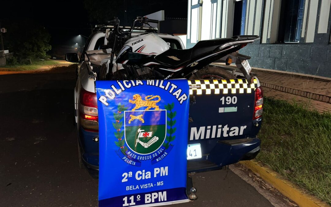 Polícia Militar em Bela Vista prende autor de furto e recupera motocicleta furtada