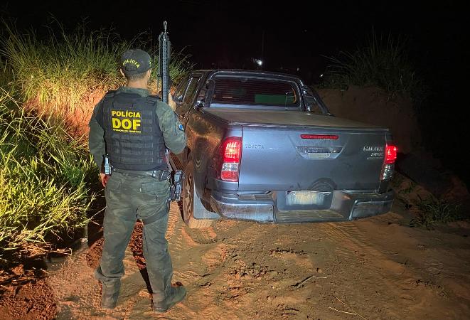 Toyota Hilux furtada em Santa Catarina é recuperada pelo DOF em Mundo Novo