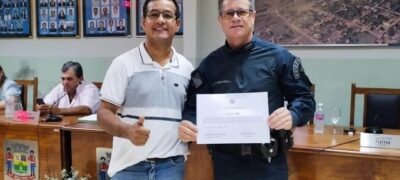 Vereador faz homenagem ao policial Januário Fleitas pelos relevantes serviços a comunidade  