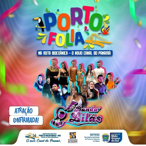Com muitas atrações e ritmos, Porto Murtinho anuncia programação do carnaval