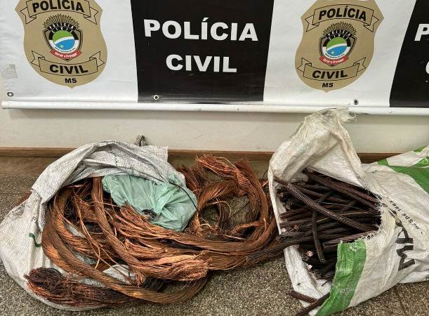 Policia Civil de Bela Vista elucida furto de 460 quilos de cobre avaliados em mais de  R$13.000 mil