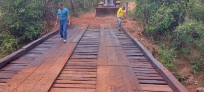 Bela Vista: Secretaria de Obras recupera ponte na região do Ressaca