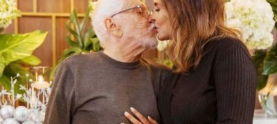 Carlos Alberto de Nóbrega comemora 88 anos em grande estilo e ganha beijão da esposa