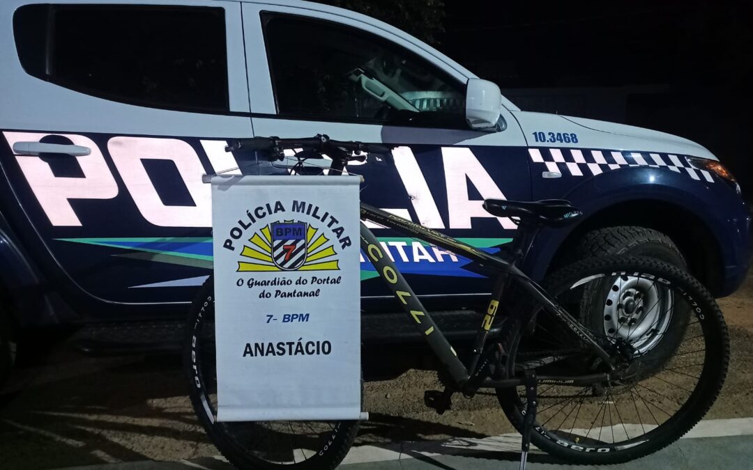 Polícia Militar age rapidamente para recuperar bicicleta furtada na área central de Anastácio