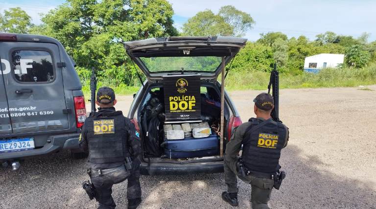 Boliviano que seguia com pasta-base de cocaína para São Paulo é preso pelo DOF em Miranda