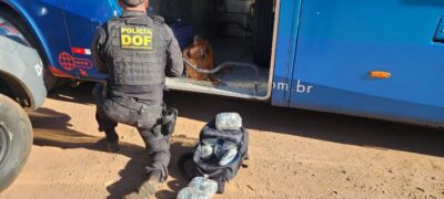 Passageiro de ônibus que seguia com droga para Campo Grande é preso pelo DOF em Amambai