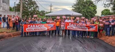 Caracol atingiu 100% de asfalto nesta última quinta-feira