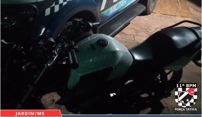 Força Tática em Jardim prende autor de furto e recupera motocicleta