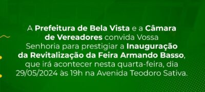 Bela Vista: Prefeitura inaugura revitalização da ‘Feirinha’