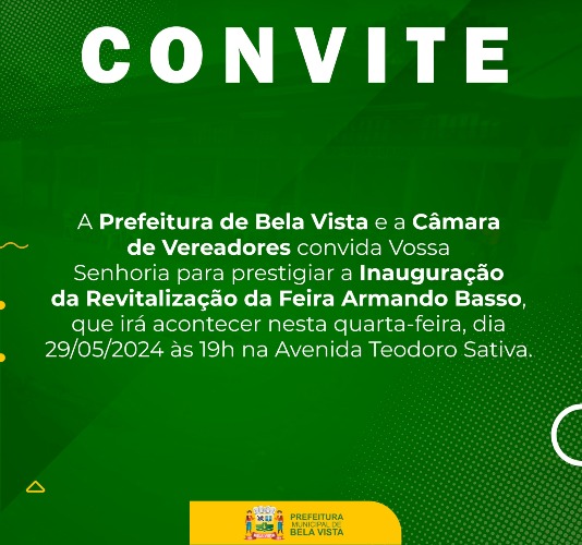 Bela Vista: Prefeitura inaugura revitalização da ‘Feirinha’