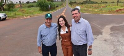 Juntos, Reinaldo e Riedel entregam rodovias no Sul do MS