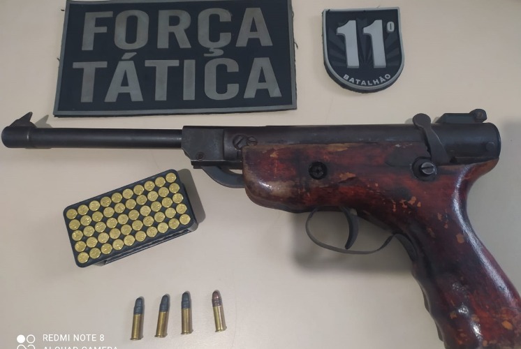 Força Tática em Jardim prende autor de porte irregular de arma de fogo