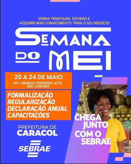 Caracol recebe Semana do MEI entre os dias 20 e 24 de maio