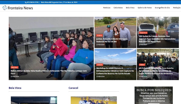 1º Jornal Eletrônico de Bela Vista – Fronteira News comemora 19 anos