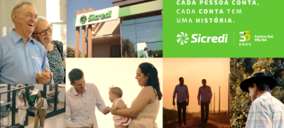 Sicredi Centro-Sul MS/BA lança campanha “Cada pessoa conta, cada conta tem uma história” em comemoração aos seus 35 anos